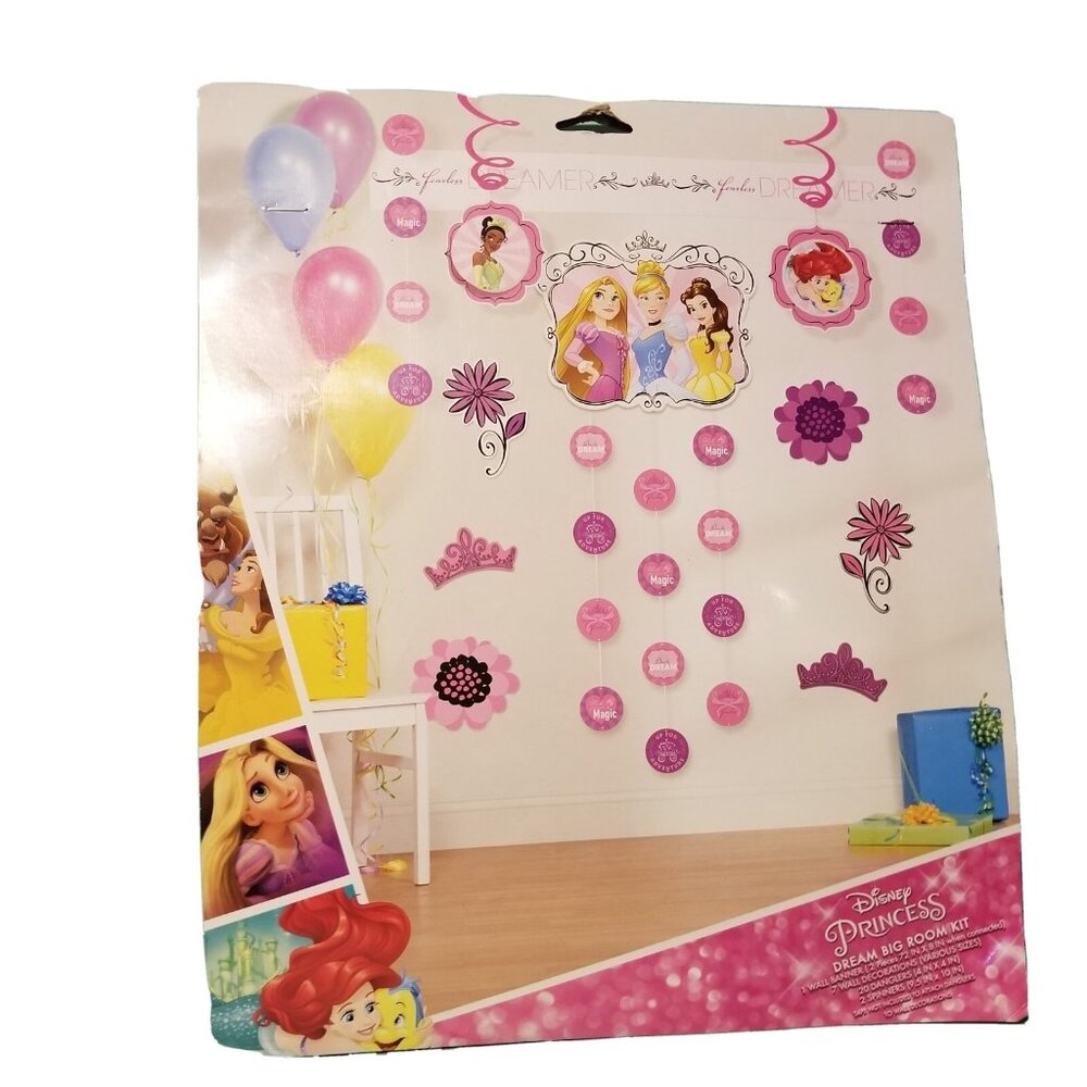 Disney Princess Dream Big Room Kit 30 Piece Birthday Party Decorations Sealed